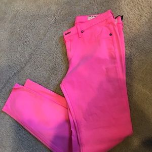 Neon hot pink pants